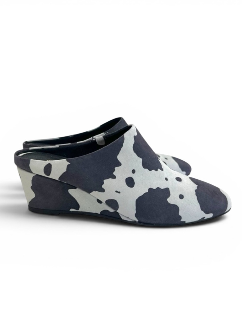 Pelle Moda Mules Women Cow Print Wedge